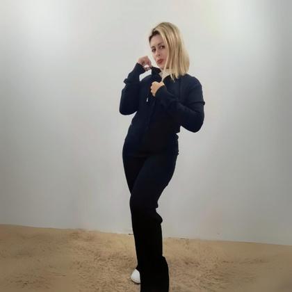 Imagem de Conjunto Tricot Modal Feminino Com Jaqueta Casaco Inverno