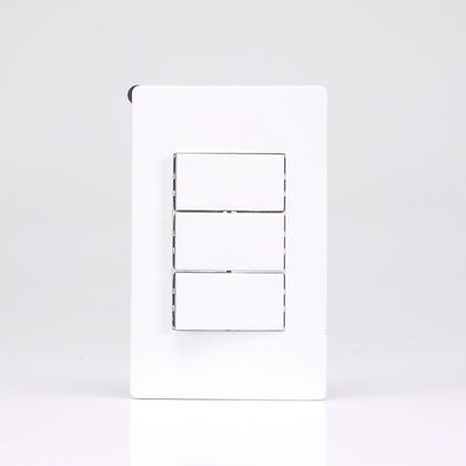 Imagem de Conjunto Triplo 3 Interruptor Simples Infiniti 10 Unidades Margirius