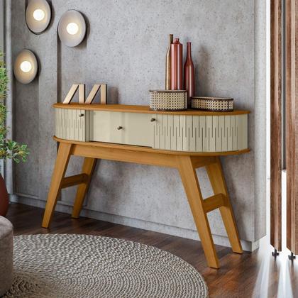 Imagem de Conjunto Turim c/ Buffet Verona c/ Cristaleira Nina c/ Mesa de Centro Cumaru/Opala