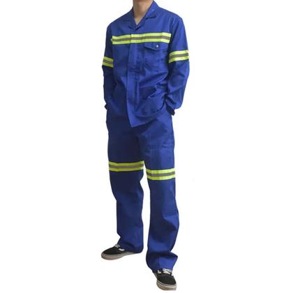 Imagem de Conjunto Uniforme EPI Faixa Refletiva Nr10 Mecanico Segurança do Trabalho Eletricista Construção Obra Serviço