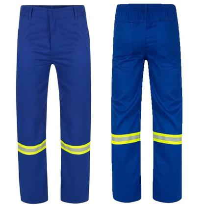 Imagem de Conjunto Uniforme EPI Faixa Refletiva Nr10 Segurança do Trabalho Eletricista Mecanico Obra Serviço Construção