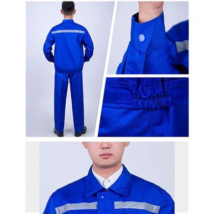 Imagem de Conjunto Uniforme Profissional EPI Segurança Do Trabalho Faixa Refletiva Mecanico Eletricista Obra Sinal Transito