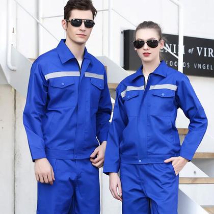 Imagem de Conjunto Uniforme Profissional EPI Segurança Do Trabalho Faixa Refletiva Mecanico Eletricista Obra Sinal Transito