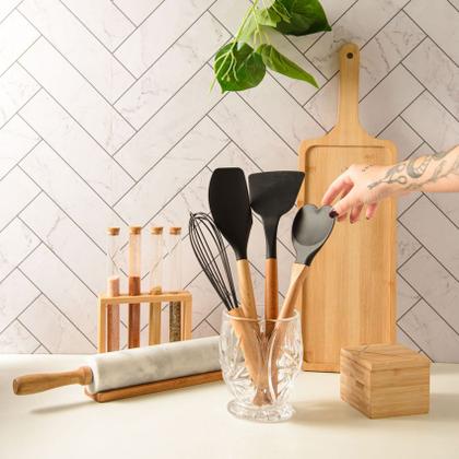 Imagem de Conjunto Utensílios Lyor Charmy Silicone 9 Peças