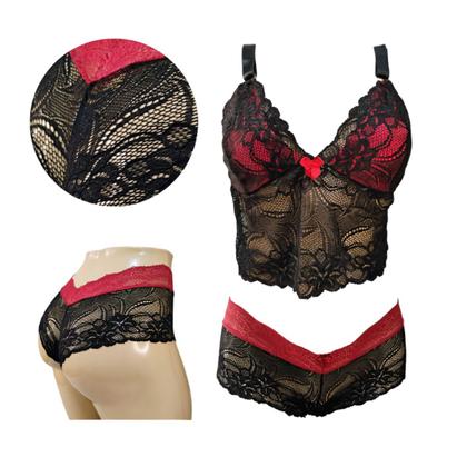 Imagem de Conjunto Vamp Plus Size Bicolor Sem Bojo