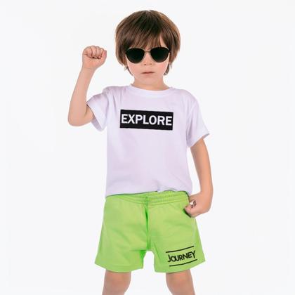 Imagem de Conjunto Verão Blusa Shorts Infantil Juvenil Menino 4 Até 16 Anos