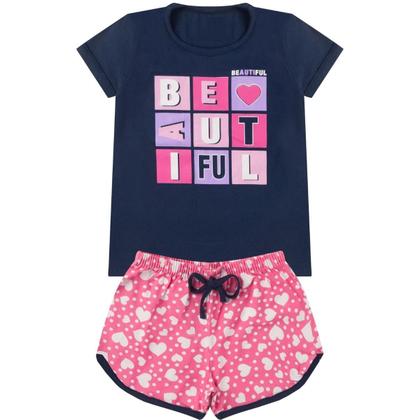 Imagem de Conjunto Verão Infantil Juvenil Feminino Blusinha e Shorts em Algodão + Cotton Roupa Menina Tamanhos 10 12 14 16