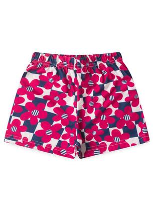 Imagem de Conjunto Verão Menina Marinho Cropped com Babado e Shorts Flores