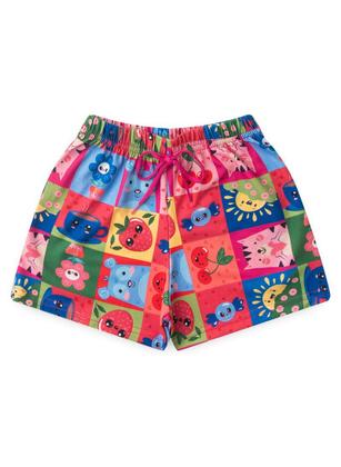 Imagem de Conjunto Verão Menina Pink Cropped e Shorts com Cadarço Mix de Fofura