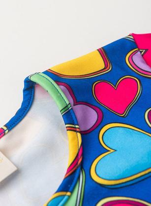 Imagem de Conjunto Verão Menina Royal Cropped e Shorts com Cadarço Corações