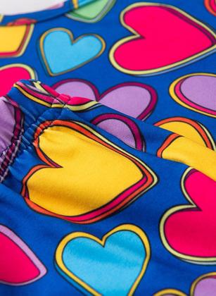 Imagem de Conjunto Verão Menina Royal Cropped e Shorts com Cadarço Corações