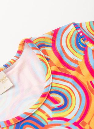 Imagem de Conjunto Verão Menina Vitamina Cropped e Shorts com Cadarço Arco Íris Retrô