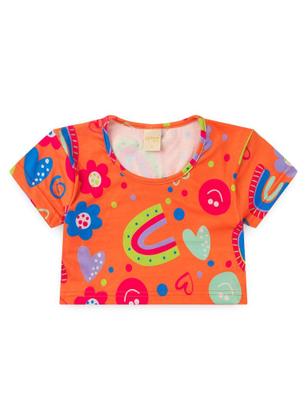 Imagem de Conjunto Verão Menina Vitamina Cropped e Shorts Com Cadarço