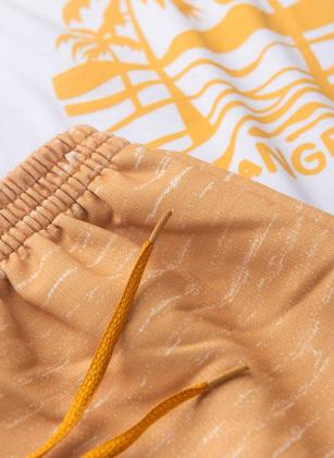 Imagem de Conjunto Verão Menino Branco Camiseta e Bermuda com Cadarço Los Angeles