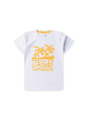 Imagem de Conjunto Verão Menino Branco Camiseta e Bermuda com Cadarço Los Angeles