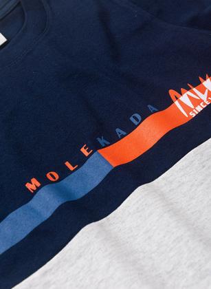 Imagem de Conjunto Verão Menino Marinho Camiseta com Recorte e Bermuda Molekada