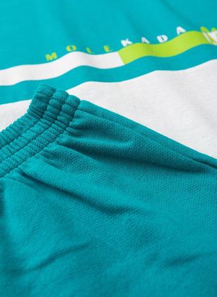 Imagem de Conjunto Verão Menino Verde Camiseta com Recorte e Bermuda Molekada