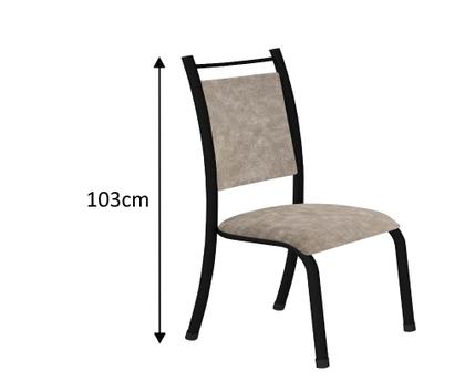 Imagem de Conjunto Verona 06 Cadeiras com Base Piauí BM Tubulares