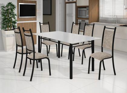 Imagem de Conjunto Verona 06 Cadeiras com Base Piauí BM Tubulares