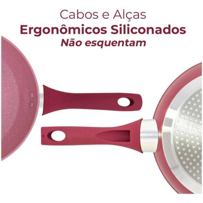 Imagem de Conjunto Viena Pink 5 Peças Panelas de Indução Cerâmica