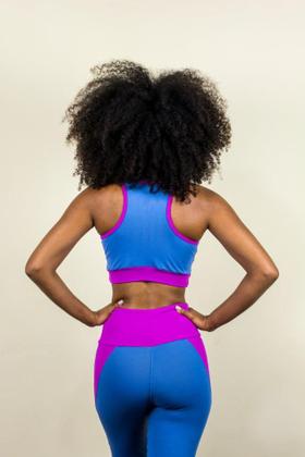 Imagem de Conjunto vini azul blue boy e com detalhe em  roxo tonic