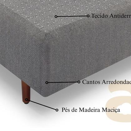 Imagem de Conjunto Viúvo com Colchão e Cama Box Extra-firme 128cm X 188cm X 67cm