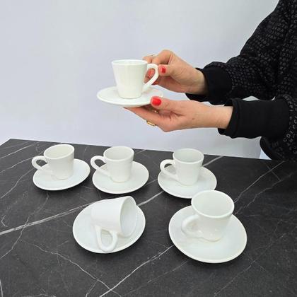 Imagem de CONJUNTO XÍCARAS CAFÉ 80ml BRANCO BRILHO