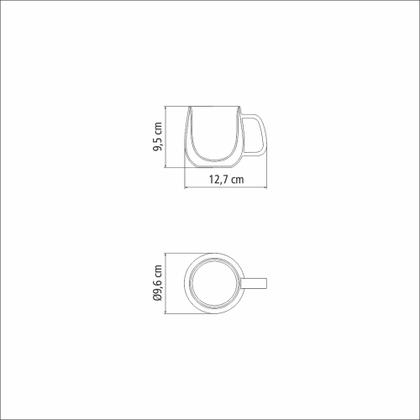 Imagem de Conjunto Xícaras Tramontina chá cappuccino 300ml 2 Peças