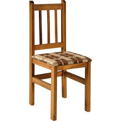 Imagem de Conjunto Zamarchi Mesa Verniz 6 Cadeiras Assento Estofado