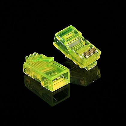 Imagem de Conjuntos de acessórios de computador 100pcs anpwoo amp01 rj45 conector modular plug amarelo