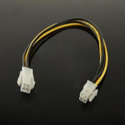 Imagem de Conjuntos de acessórios de computador atx 4 pinos macho para fêmea conector de cabo de extensão de fonte de alimentação