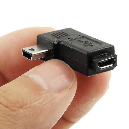 Imagem de Conjuntos de acessórios de computador micro usb de 90 graus para mini adaptador usb preto