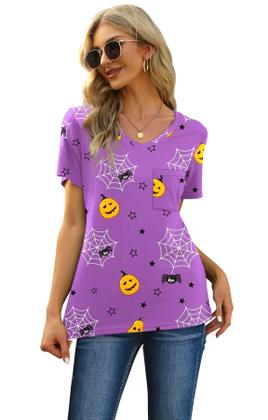Imagem de Conjuntos de pijama RUBZOOF para mulheres do Dia de Todos os Santos com estampa de Halloween