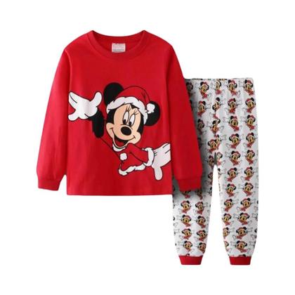 Imagem de Conjuntos De Pijamas De Algodão Da Disney Para Meninos E Meninas, Crianças De 2 a 7 Anos, Manga
