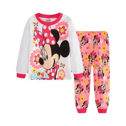 Imagem de Conjuntos De Pijamas De Algodão Da Disney Para Meninos E Meninas, Crianças De 2 a 7 Anos, Manga