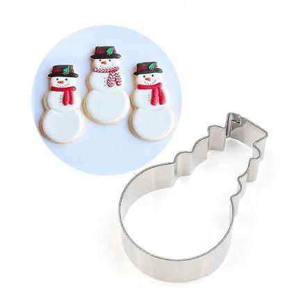 Imagem de Conjuntos de utensílios de cozinha cortadores de biscoitos de natal conjunto de 14 bolo de pão de fondant de aço inoxidável