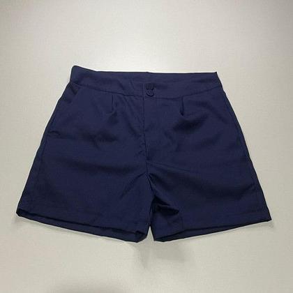 Imagem de Conjuntos Femininos Blusa Shorts Alfaiataria Blogueira Verão Azul