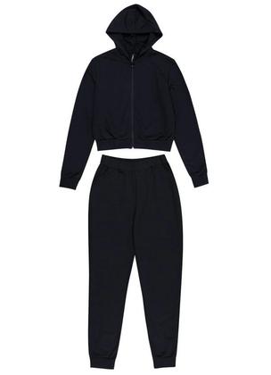 Imagem de Conjuntos Femininos Jaqueta e Calça Moletom Possui Com Capuz