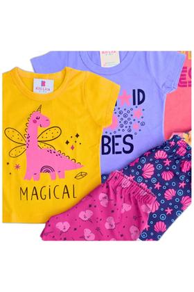 Imagem de Conjuntos Infantis Criança Menina  Blusa Shorts Kit  6 peças