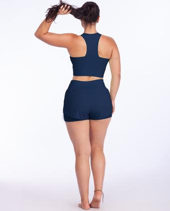 Imagem de Conjuntos Short Duplo Com Top Roupas De Academia Lançamento