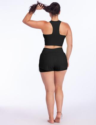 Imagem de Conjuntos Short Duplo Com Top Roupas De Academia Lançamento