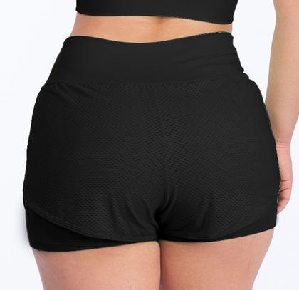 Imagem de Conjuntos Short Duplo Com Top Roupas De Academia Lançamento