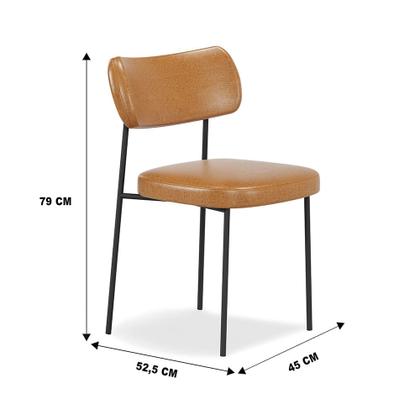 Imagem de Conjuto 6 Cadeiras Stela Escritório material sintético Whisky - Belliv Decor