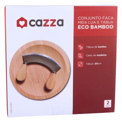 Imagem de Conjuto Faca Meia Lua com Tábua Eco Bamboo CV245020 Cazza