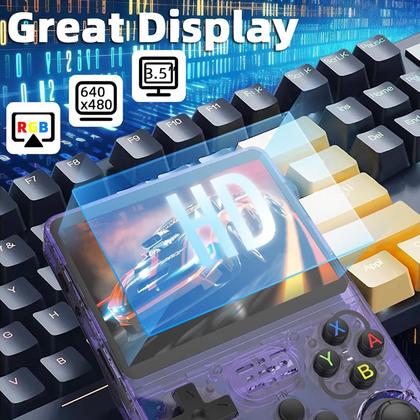 Imagem de Consola de jogos portátil R36S Retro de 3,5 polegadas e mais de 15.000 jogos 32 GB+64 GB