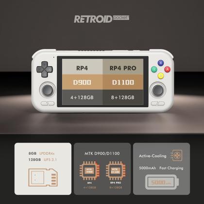 Consola de jogos portátil Retroid Pocket 4 Pro Android 13 128GB