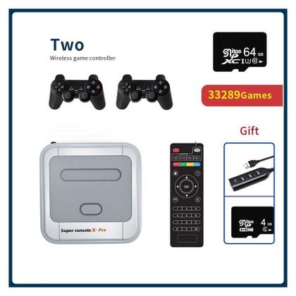 Imagem de Consola de jogos Super Console X PRO 64GB com controles com fio 4K