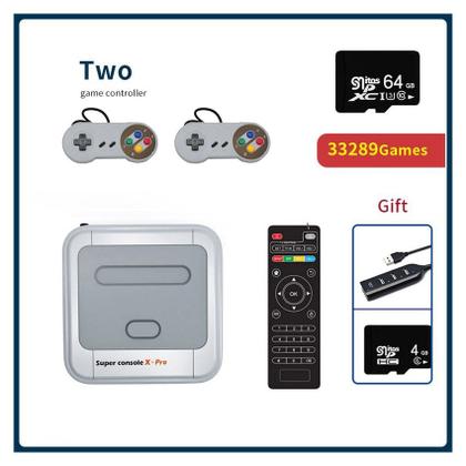 Imagem de Consola de jogos Super Console X PRO 64GB com controles com fio 4K