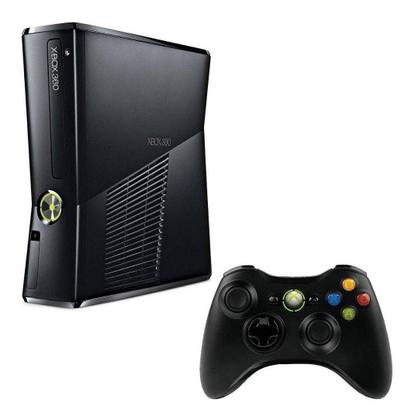 Imagem de Console  360 Slim 4gb Standard Cor Matte Black 2 Controles + 3 Jogos