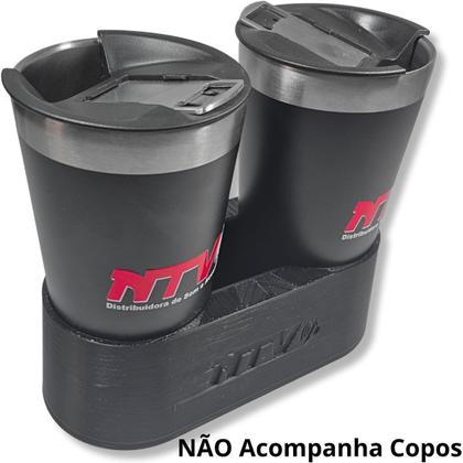 Imagem de Console automotivo central universal porta copos duplo com porta objetos para carro